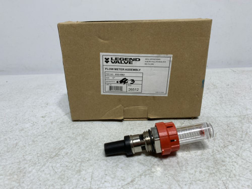 Legend 833-862 Flow Meter Assembly 1" (lot of 3)