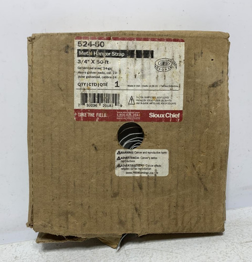 Sioux Chief 524-50 Metal Hanger Strap 3/4" x 50' 24-Gauge Galvanized