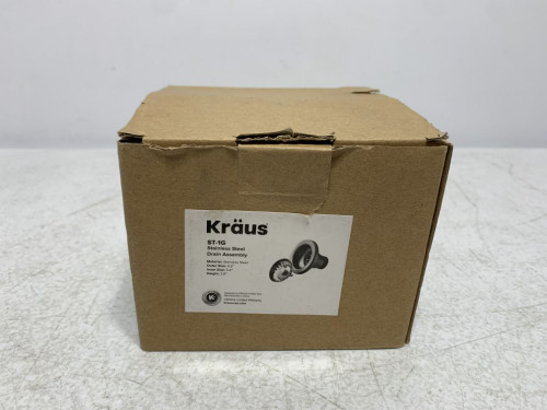 Kraus ST-1G Drain Assembly Stainless Steel 4.5" Outer Size