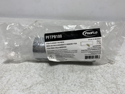 ProFlo PFTPB100 Flanged Tailpiece 1-1/2" x 4" 17GA Brass