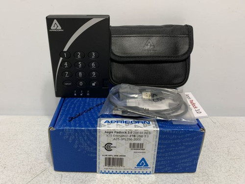 Apricorn A25-3PL256-2000 Hard Drive 2TB USB 3.0 256-bit AES