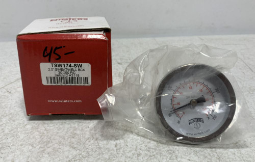 Winters TSW174-SW Hot Water Thermometer 2.5" Dial 30-250 degF