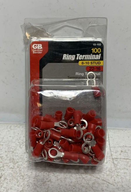 Gardner Bender 10-102 Ring Terminal 22-16 AWG 8-10 Stud (lot of 100)