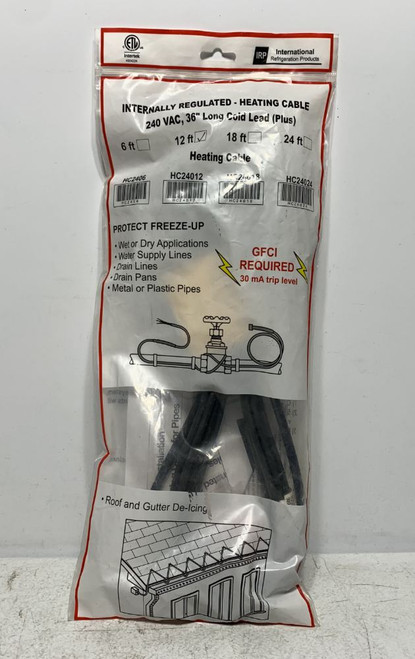 IRP HC24012 Heating Cable 5W/ft 12' 240V
