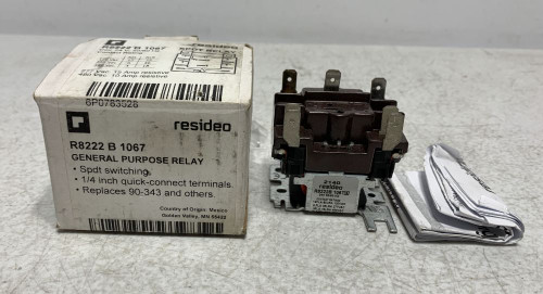 Honeywell R8222B-1067 Relay SPDT 24V 12A