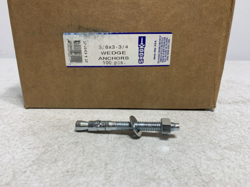Shook 26012 Wedge Anchor 3/8" x 3-3/4" (lot of 100)