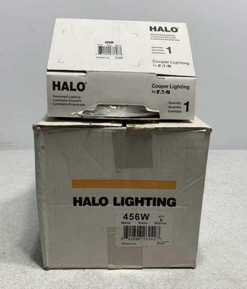 Eaton 456W Downlight Trim 6" White Coilex Baffle (lot of 6)