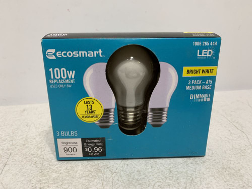 EcoSmart 1006 265 444 LED Bulb 100W Replacement 900 Lumens (lot of 3)