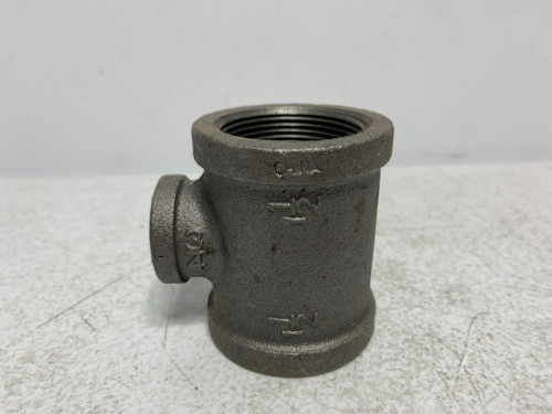3/4" x 1-1/2" x 1-1/2" Black Iron Tee Malleable Pipe Fitting (lot of 5)
