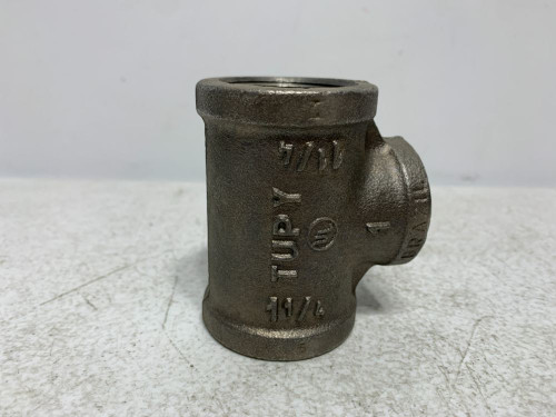 Tupy 1" x 1-1/4" Black Iron Tee NPT 150# (lot of 2)