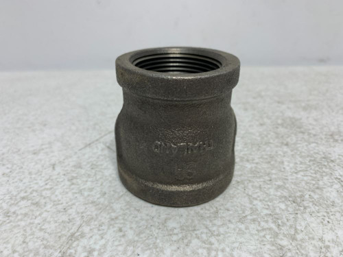 1-1/2" x 1-3/4" Black Iron Reducer Coupling Malleable Iron (lot of 3)