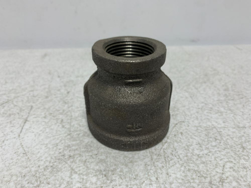 1" x 1-1/2" Black Iron Reducer Coupling Malleable Iron (lot of 2)