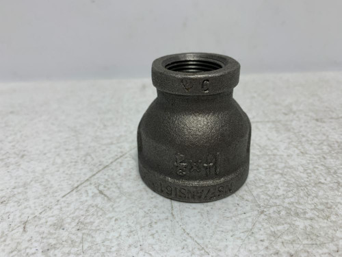 1-1/4" 1-1/4" x 3/4" Black Iron Reducing Coupling Malleable Iron (lot of 7)