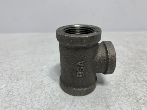 Ward 1" x 1" x 3/4" Reducing Tee Black Iron FNPT (lot of 3)