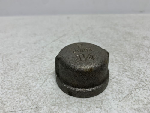 1-1/4" x 1-1/4" Black Iron Cap 150 PSI (lot of 2)