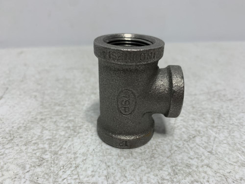 TSP 3/4" x 3/4" x 1/2" Black Iron Reducing Tee Malleable Fitting (lot of 11)