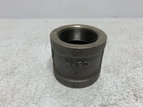 1-1/2" x 1-1/2" Black Iron Coupling 150 PSI (lot of 5)