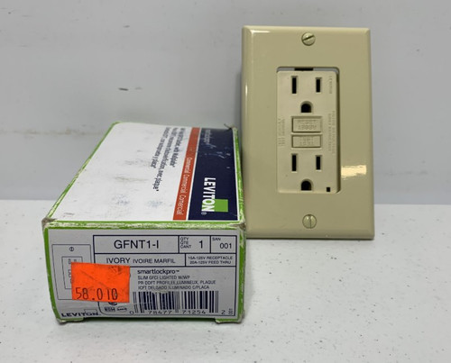 Leviton GFNT1-I GFCI Outlet 15A 125V Ivory