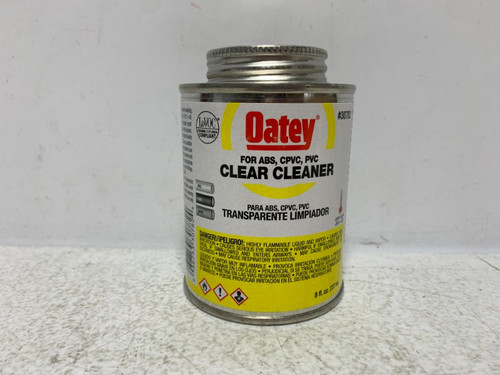 Oatey 30782 Clear Cleaner 8 oz For ABS PVC CPVC