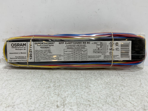 Osram 2x40T12/UNV RS SC Ballast 120-277V Fluorescent