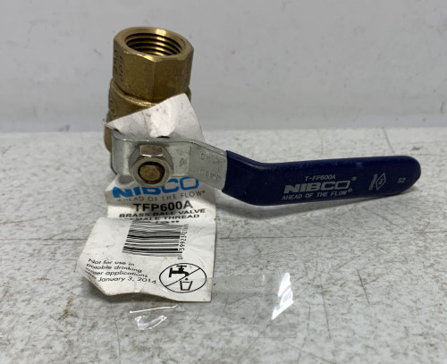 Nibco T-FP600A Ball Valve 1/2" Brass Threaded