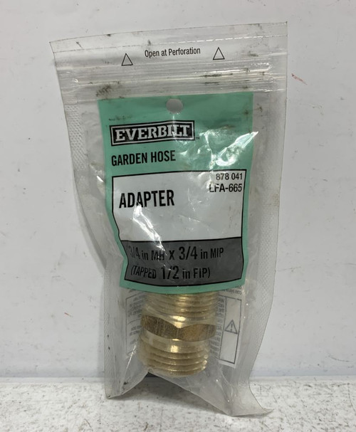 Everbilt LFA-665 Hose Adapter 3/4" MHT x 3/4" MIP Brass