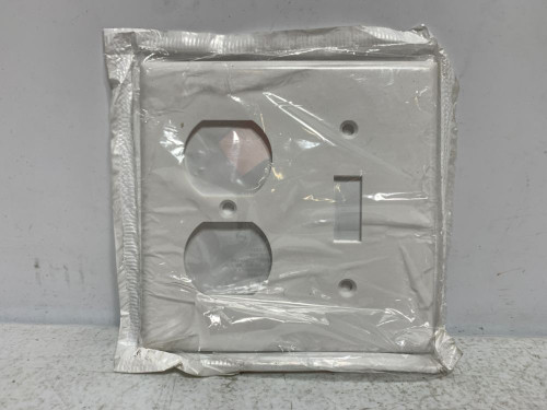 Leviton 001-88005 Wall Plate 2-Gang 1-Toggle 1-Duplex White (lot of 3)