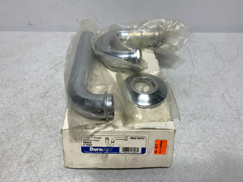 DuraPro 162107 P-Trap 1-1/4" 17 Gauge Chrome Finish Brass