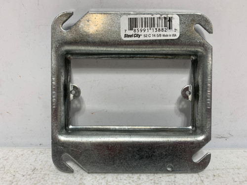 Steel 52 C 14 5/8 Device Cover 4" Square 5/8" Raised (lot of 3)