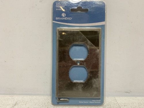 Brainerd 787395 Wall Plate Satin Nickel Duplex