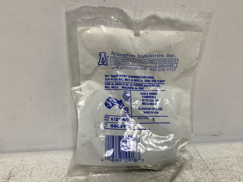 Arlington Industries 850ST-1 Connector 1/2" Zinc Die-Cast