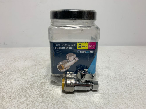 RWC UR23037J8 Straight Stop Valve 1/2" x 3/8" Push-to-Connect