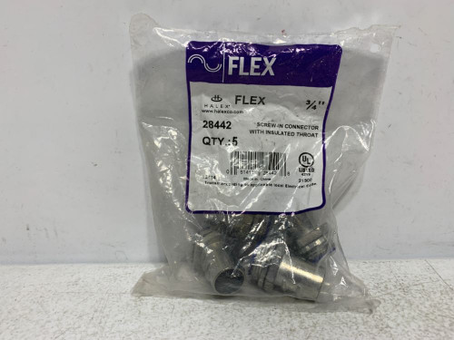 Halex 28442 Connector 3/4" Screw-In Insulated Throat (lot of 5)
