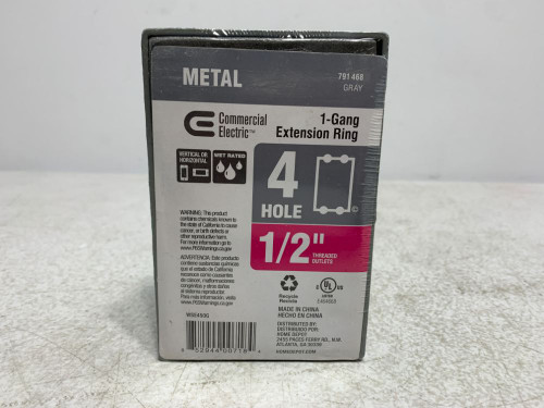 Commercial Electric 791 468 Extension Ring 1/2" 1-Gang 4-Hole