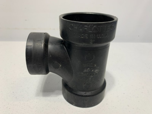 Charlotte Pipe 31-8227 ABS DWV Sanitary Tee 1 1/2" x 2"