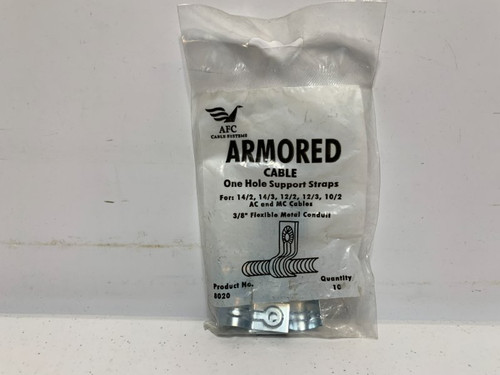 AFC Cable Systems 8020 Support Strap 3/8" Flexible Metal (lot of 2)