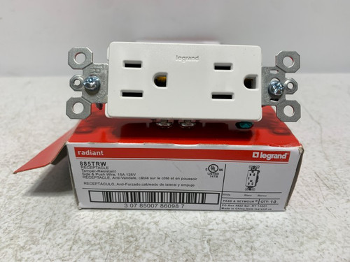 Legrand 885TRW Receptacle 15A 125V Tamper-Resistant