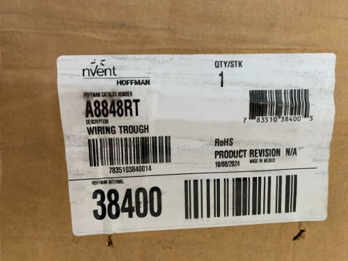 Hoffman A8848RT Wiring Trough NEMA 3R 8"x8"x48" Steel