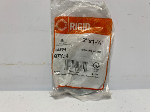 Rigid 26864 Reducing Washer 2" x 1-1/4" Galvanized Steel (lot of 4)