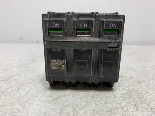 GE THQB32050 Circuit Breaker 50A 120/240V 3-Pole