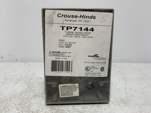 Eaton TP7144 Outlet Box 59 cu in 2-5/8" Deep 7x1" Holes