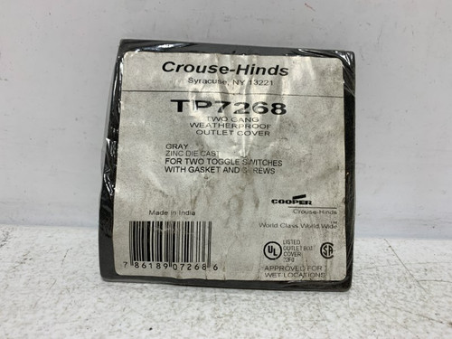 Eaton TP7268 Outlet Cover Weatherproof Aluminum 2-Gang