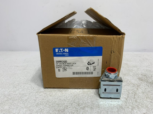 Eaton 38MCQD Connector 3/8" Duplex Zinc (lot of 5)