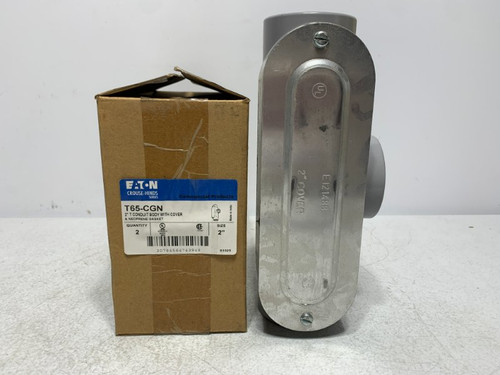 Eaton T65-CGN Conduit Body 2" Aluminum (lot of 2)