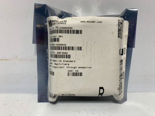 Mouser Electronics 863-1N4004G Rectifier 400V 1A