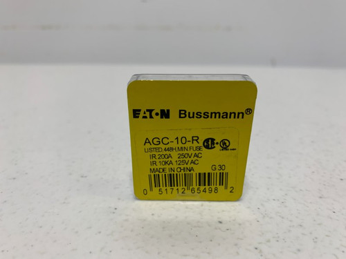 Eaton AGC 10-R Fuse 10A 250V Fast Blow (lot of 5)