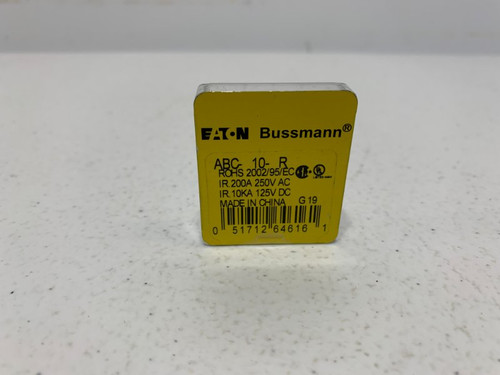 Eaton ABC 10-R Fuse 10A 250V 1/4" x 1-1/4" Fast-Acting