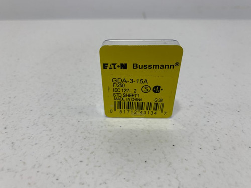 Eaton GDA-3-15A Fast-acting Fuse 3.15A 250V (lot of 6)