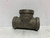 1/2" x 3/4" x 1/2" Black Iron Tee Malleable Fitting (lot of 4)
