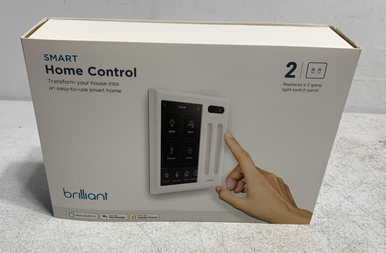 Brilliant BHA120US-WH2 All-in-One Smart Home Control Panel 2-Switch ...